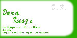 dora kuszi business card