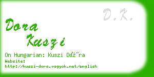 dora kuszi business card